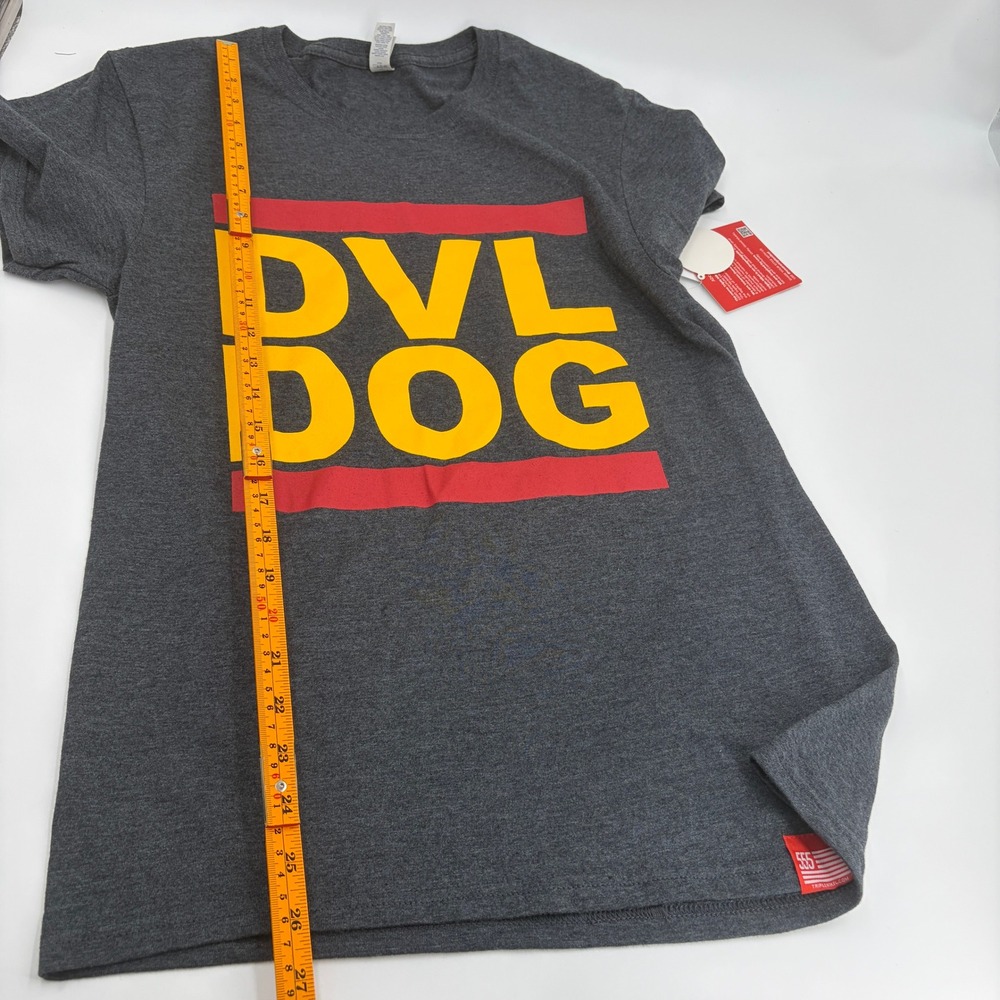 Triple Nikel DVL DOG Graphic Tee Gray 555 Battalion‎ Streetwear S NWT - Picture 6 of 6